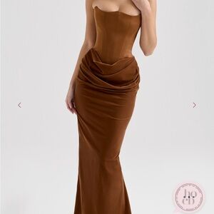 House of cb Persephone corset velvet maxi dress